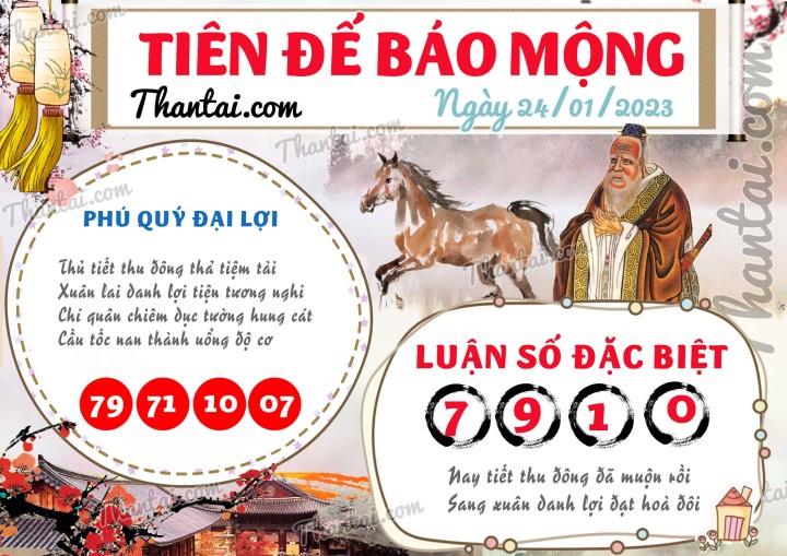 Tiên Đế Báo Mộng 09/01/2023