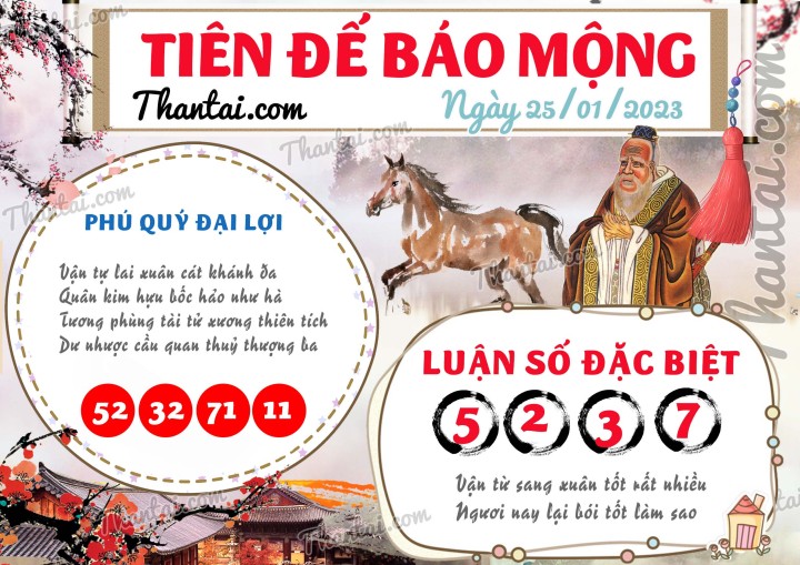 Tiên Đế Báo Mộng 10/01/2023
