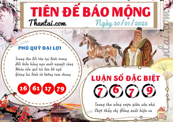 Tiên Đế Báo Mộng 15/01/2023
