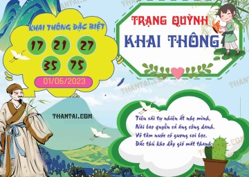 Trạng Quỳnh Khai Thông 01/06/2023