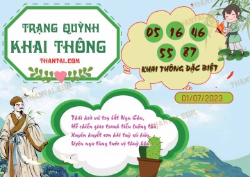 Trạng Quỳnh Khai Thông 01/07/2023