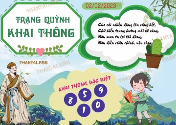 Trạng Quỳnh Khai Thông 02/02/2023