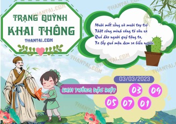 Trạng Quỳnh Khai Thông 03/03/2023