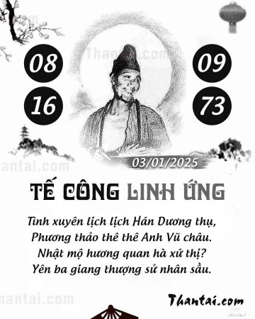 TẾ CÔNG LINH ỨNG 03/01/2025