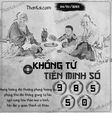 KHỔNG TỬ TIÊN MINH SỐ 04/01/2025