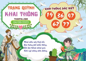 Trạng Quỳnh Khai Thông 04/08/2023