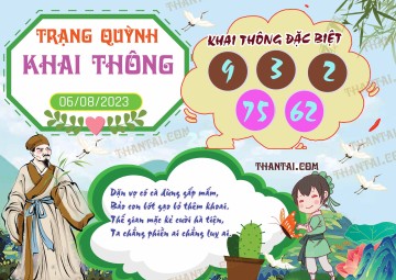 Trạng Quỳnh Khai Thông 06/08/2023