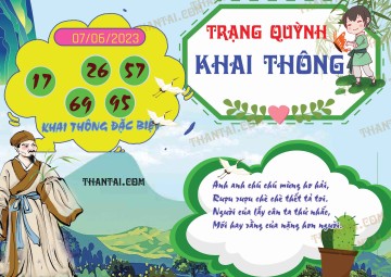 Trạng Quỳnh Khai Thông 07/06/2023