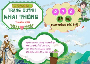 Trạng Quỳnh Khai Thông 07/07/2023