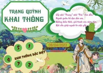 Trạng Quỳnh Khai Thông 08/04/2023