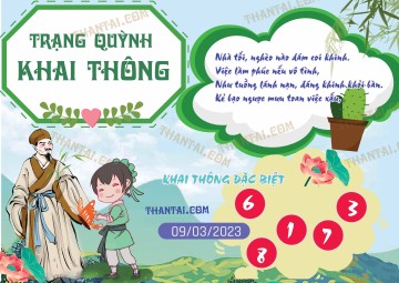 Trạng Quỳnh Khai Thông 09/03/2023