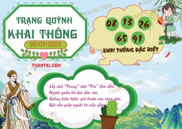 Trạng Quỳnh Khai Thông 09/07/2023