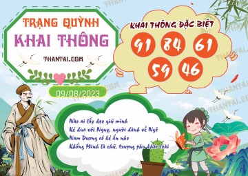 Trạng Quỳnh Khai Thông 09/08/2023