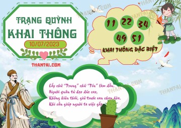 Trạng Quỳnh Khai Thông 10/07/2023