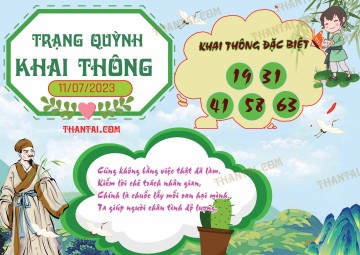 Trạng Quỳnh Khai Thông 11/07/2023