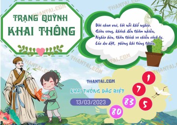 Trạng Quỳnh Khai Thông 13/03/2023