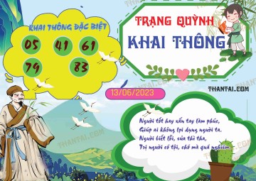 Trạng Quỳnh Khai Thông 13/06/2023