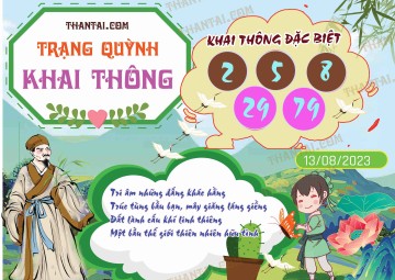 Trạng Quỳnh Khai Thông 13/08/2023