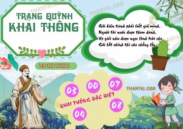 Trạng Quỳnh Khai Thông 14/02/2023