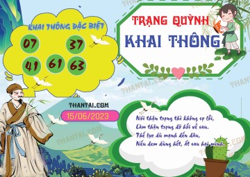 Trạng Quỳnh Khai Thông 15/06/2023