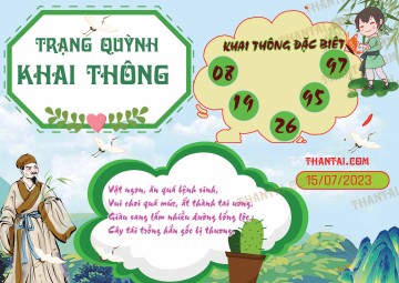 Trạng Quỳnh Khai Thông 15/07/2023