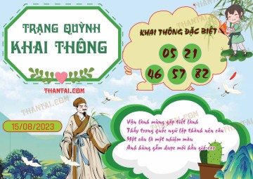 Trạng Quỳnh Khai Thông 15/08/2023