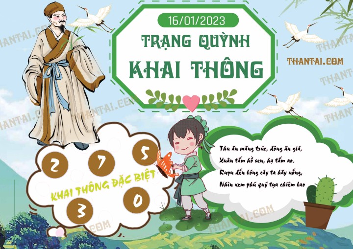 Trạng Quỳnh Khai Thông 01/01/2023