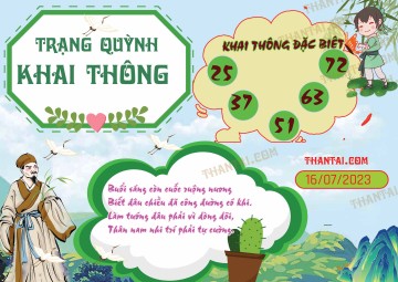 Trạng Quỳnh Khai Thông 16/07/2023