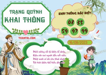 Trạng Quỳnh Khai Thông 16/08/2023