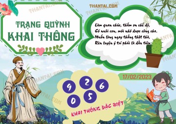 Trạng Quỳnh Khai Thông 17/02/2023