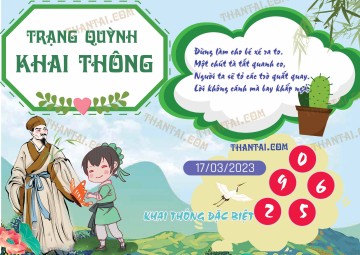 Trạng Quỳnh Khai Thông 17/03/2023