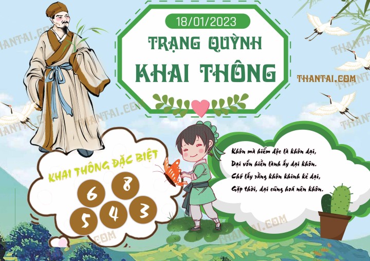 Trạng Quỳnh Khai Thông 03/01/2023
