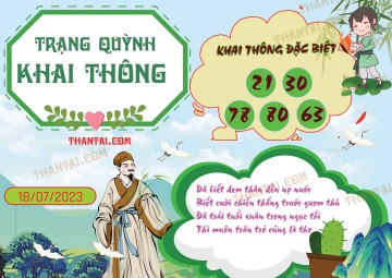 Trạng Quỳnh Khai Thông 18/07/2023