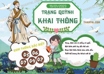 Trạng Quỳnh Khai Thông 19/01/2023