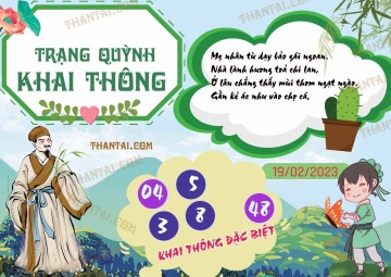 Trạng Quỳnh Khai Thông 19/02/2023