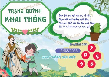 Trạng Quỳnh Khai Thông 19/03/2023