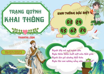 Trạng Quỳnh Khai Thông 19/07/2023