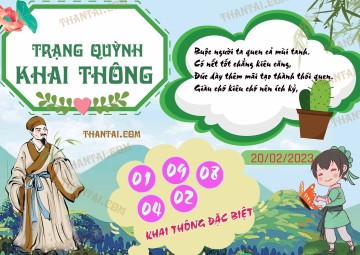 Trạng Quỳnh Khai Thông 20/02/2023