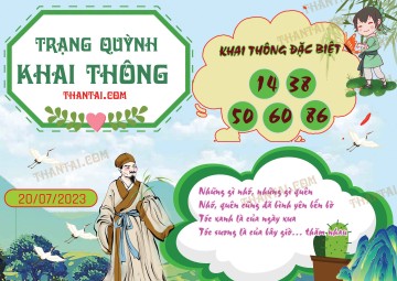 Trạng Quỳnh Khai Thông 20/07/2023