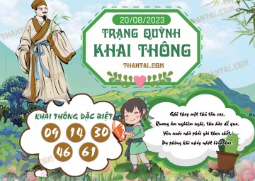 Trạng Quỳnh Khai Thông 20/08/2023