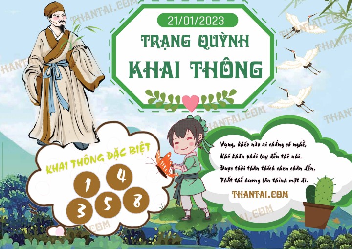 Trạng Quỳnh Khai Thông 06/01/2023