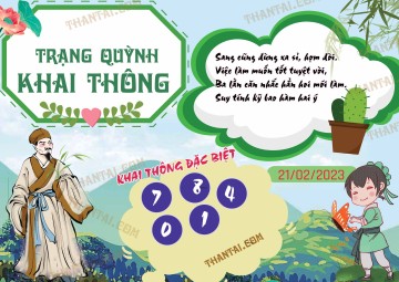 Trạng Quỳnh Khai Thông 21/02/2023