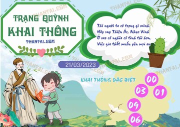 Trạng Quỳnh Khai Thông 21/03/2023