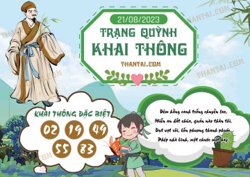 Trạng Quỳnh Khai Thông 21/08/2023