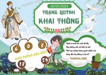 Trạng Quỳnh Khai Thông 22/01/2023