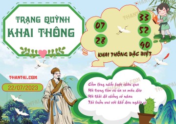 Trạng Quỳnh Khai Thông 22/07/2023