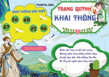 Trạng Quỳnh Khai Thông 23/06/2023