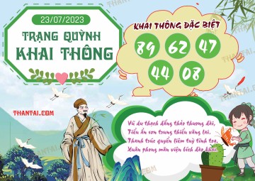 Trạng Quỳnh Khai Thông 23/07/2023