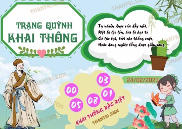 Trạng Quỳnh Khai Thông 24/02/2023