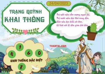 Trạng Quỳnh Khai Thông 24/04/2023